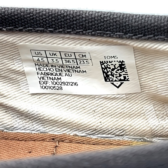 TOMS Classic Alpargata Canvas Shoes Ash Gray Comfortable Hipster Women’s Sz 7.5 - Picture 9 of 9